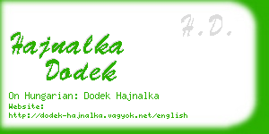 hajnalka dodek business card